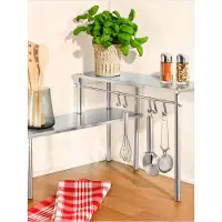 Wenko Scaffale angolare da cucina con 2 ripiani in acciaio inossidabile
