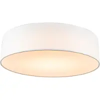 QAZQA Lampada da soffitto bianca da 40 cm con LED Drum