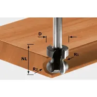 Festool Fresa per listelli di con attacco HW da 8 mm, HW S8 D22/16/R2,5+6 | 491140