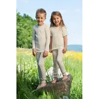 Engel Kids' Undershirt S/S Intimo lana merinos Bambini (152, grigio)