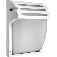 V-TAC Portalampada moderno da parete ip44 vetro e alluminio 1xe27 mod. Vt- 754 sku 7077 bianco