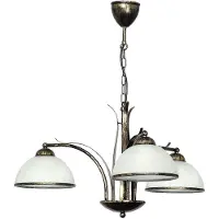 Luminex Lampadario Corfù, a 3 luci, color oro antico, Ø 68 cm