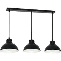 Luminex Lampada a sospensione Sven, 3 luci, nero