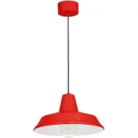 Luminex Lampada a sospensione CLASS, rosso/bianco, Ø 36 cm, metallo