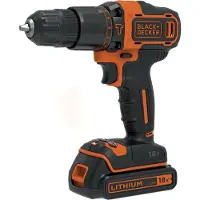 Black & Decker BLACK+DECKER BDCHD18KB-QW - Trapano avvitatore a percussione rotante - a batteria - a 2 velocità - chiave a mandrino 10 mm - 40 N-m -