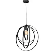 Luminex Lampada a sospensione Ringo, 1 luce, nero
