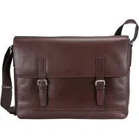 Esquire Vienna Messaggero Vera Pelle 40 cm marrone