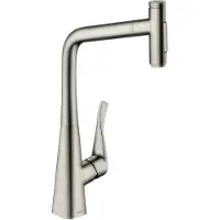 Hansgrohe Metris Select M71 Mitigeur monocommande de cuisine 320, douchette coulissante, 2 jets, sBox, 73816800, 73816800