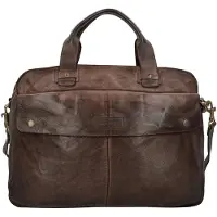 Harold's Submarine Valigetta Vera Pelle 41 cm Vano porta PC marrone