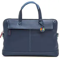 Mywalit Cartella Vera Pelle 40 cm Vano porta PC blu