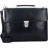 Leonhard heyden Cambridge Valigetta Vera Pelle 38 cm Vano porta PC nero