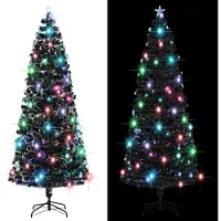 vidaXL Weihnachtsbaum mit LED und Standard 240 cm Faser -Optik