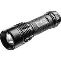 Neo Tools Torcia in alluminio 200 lumen, zoom, IPX7, 3xAA