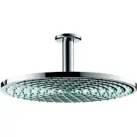 Hansgrohe douche de tête Raindance S 300 1 jet avec raccordement au plafond EcoSmart 9 l/min, chromé, 26600000, 26600000