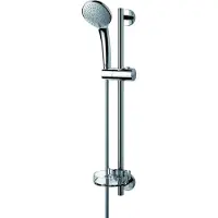 Ideal standard Idealrain - Set di soffioni doccia 100, 3 getti, asta e tubo flessibile, cromo B9415AA
