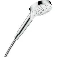 Hansgrohe Crometta douchette à main 1 jet vert 6 l/min, blanc/chrome, 26334400, 26334400