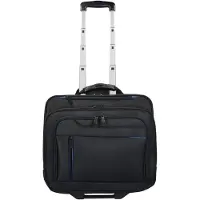 Dermata 2 ruote Trolley business 38 cm Vano porta PC nero