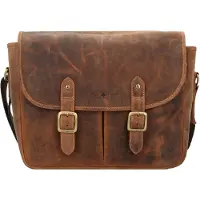 Greenburry Vintage Messaggero Vera Pelle 34 cm marrone