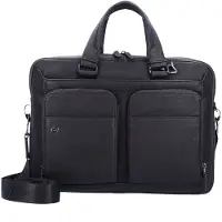Piquadro Black Square Valigetta Vera Pelle 39.5 cm Vano porta PC blu