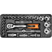 Neo Tools Chiavi a bussola 1/2", set di 27 pezzi, inserto