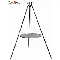 TRIZERATOP Barbecue girevole da 180 cm - griglia in acciaio grezzo da 80 cm
