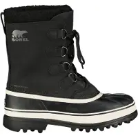 Sorel - Doposci caldi e impermeabili - Caribou WP Black Dark Stone per Uomo in Pelle - Taglia 42 - Nero