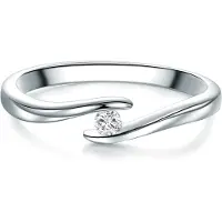 Trilani Anello argento / trasparente
