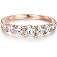 Trilani Anello oro rosé / trasparente