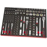 OEM Professional 130 pezzi 1/4, 3/8, 1/2 pollici Set di bussole Intarsio in schiuma