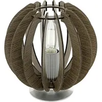 Eglo Lighting Lampada a sospensione Colino in lamelle di legno, nera