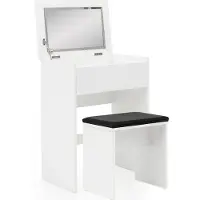 Wohnling Tavolino da toilette WL5.730 60x81x40 cm Bianco Consolle in legno