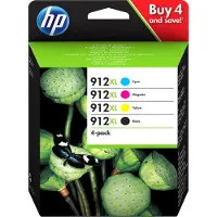 HP Cartuccia stampante 912XL (3YP34AE) - 4 colori Alta capacità Multipack
