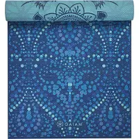 Gaiam 6 mm Premium Reversible Yoga Mat Tappetino yoga (61 x 173 x 0,6 cm, blu)
