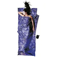 Cocoon TravelSheet Silk Sacco a pelo da viaggio (220 x 90 cm, blu)