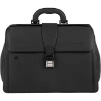 Piquadro Black Square Valigetta Vera Pelle 37 cm nero