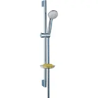 Hansgrohe Crometta 85 Ensemble de douche Vario avec barre de douche de 65 cm et porte-savon, chromé, 27764000, 27764000