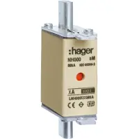 Hager Cartuccia fusibile NH NH000 aM 690 V 40 A con segnalatore combinato e linguetta di presa in metallo