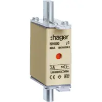 Hager Fusibile NH NH000 gG 500V 32A dispositivo di segnalazione combinato con linguetta di presa in metallo