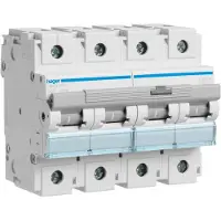 Hager Interruttore automatico a 4 poli, 15 kA, caratteristica D, 80 A, 6 moduli