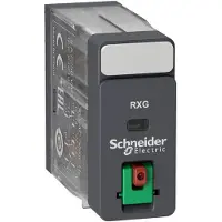 Schneider Electric Relè di interfaccia a innesto RXG, 2 W, 5 A, 120 V CA, senza LED, con pulsante di prova RXG21F7