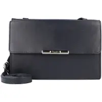 Esquire Helena Pochette Protezione RFID Vera Pelle 17.5 cm blu