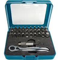 Makita - Set di punte per cacciavite e cricchetto - 32 pezzi - torx, phillips, pozidriv, hex - Lunghezza: 25 mm