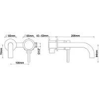 Sonstiges Miscelatore per lavabo in rame spazzolato Miscelatore per lavabo da incasso CARAL