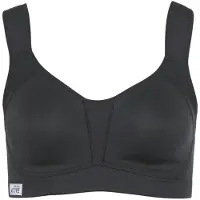 LASCANA Reggiseno sportivo nero / bianco