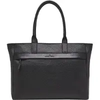 Castelijn & beerens Borsa shopper Protezione RFID Vera Pelle 45 cm Vano porta PC nero