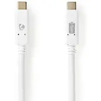 Nedis Ccgw64750wt10 Cavo Usb 3.2 Gen 2 Usb-c M-usb-c M 4k A 10gbs Nichelato 1 M 100w 60hz