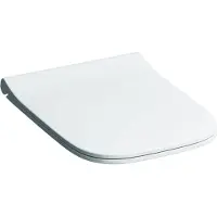 Geberit Smyle Siège de WC Slim avec couvercle, sandwich, antibactérien, blanc, 500.239.01.1, 500.239.01.1