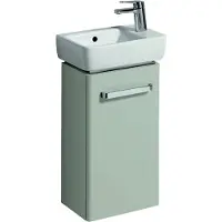 Geberit Renova Compact, élément bas pour lave-mains, avec une porte, portée réduite, 34,8x60,4x25,2cm, gris clair, 862041000, 862041000