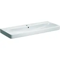 Geberit Smyle Square - Lavabo doppio 1200x480 mm, con sfioratore, foro per rubinetto, bianco 500.226.01.1
