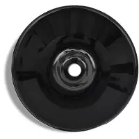 vidaXL Washbe, Keramik, Runde, schwarz